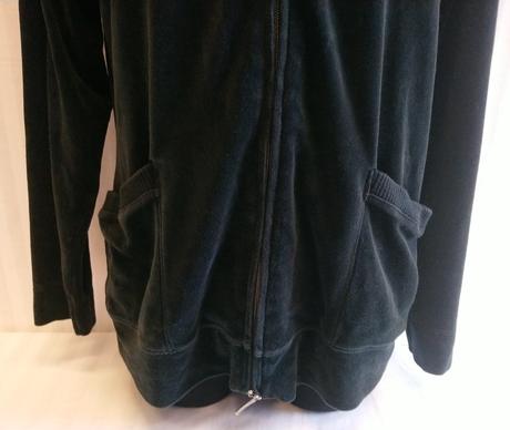 Dámska čierna zamatová mikina na zips, calida, l