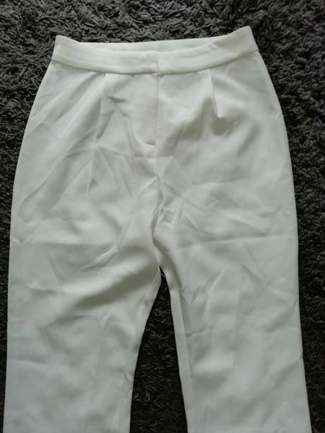 Biele elegantné nohavice, m