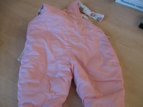 Zateplené nohavice na traky, 68