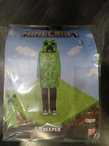 Minecraft creeper maska do 149cm výška..,