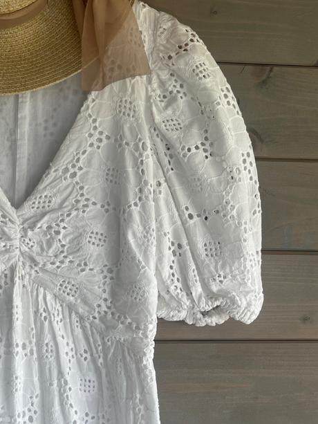 Romantické biele madeirové šaty zara, zara,s