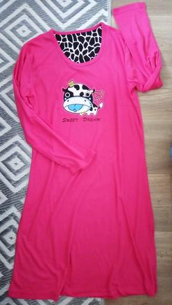 Teplejšia bavlnená midi nočná košeľa xs/m, m