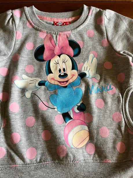 Teplejšia mikinka veľkou minnie mouse a bodkami, disney,110