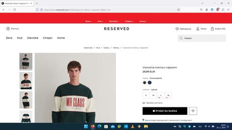 Mikina hm, mikina santa reserved, h&m,l