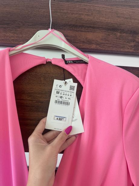 Ruzove saty zara, zara,m