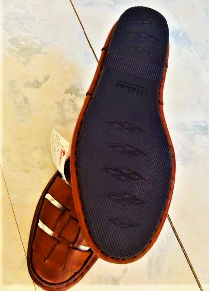 Celokožené retro sandále rieker, rieker,42