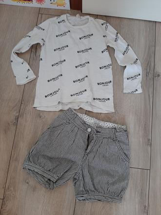 Kraťasky pdl, pulovrík zara, 122