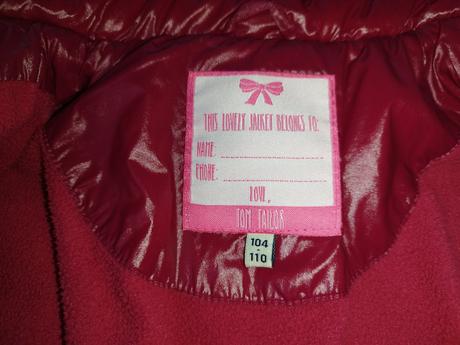 Dievčenská zimná bunda, tom tailor,104