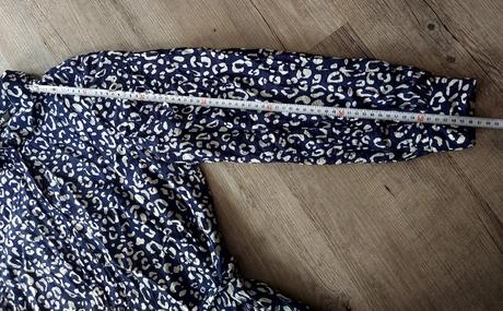 Modrobiele košeľové šaty, c&a,42