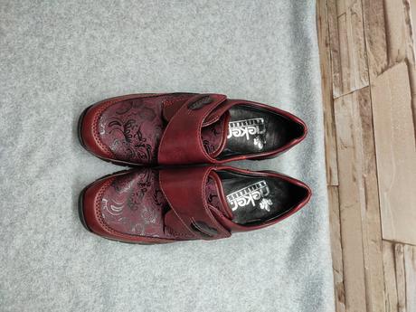 Rieker 38 - dámske kožené bordové topánky, rieker,38