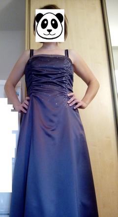 Antracitove spolocenske/plesove saty, 42