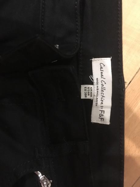 Čierne nohavice so zipsami, f&f,m