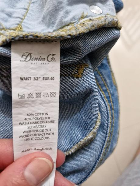 Panske riflove kratasy, denim co,32