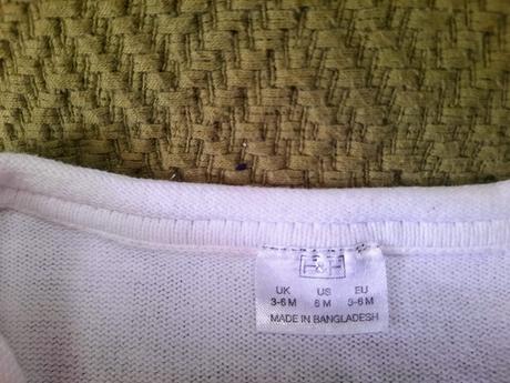 Biely svetrík 3-6 mes., f&f,68