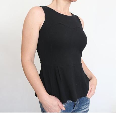 Čierne peplum tričko orsay veľ.s, orsay,s