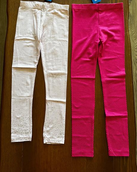 Legínky s bodkami a hviezdičkami dvojbalenie, kids,122 / 128