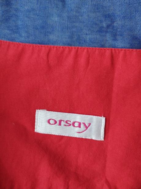 Červená sukňa s výšivkou, orsay,m