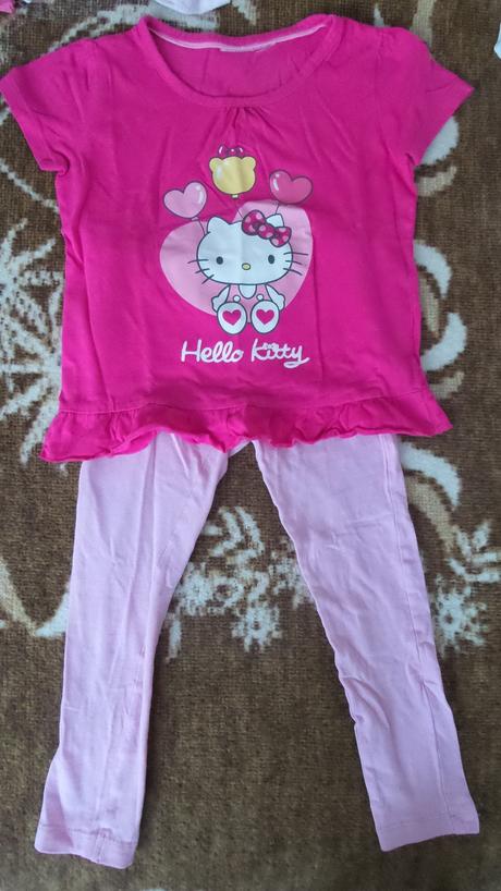 Hello kitty tričko + legíny, sanrio,98