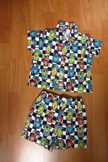 Chlapčenský komplet na leto s formulami veľ. 80-86, 80