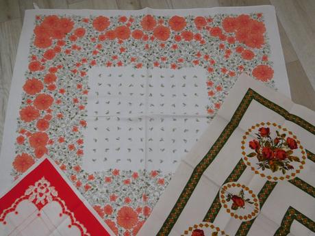 Retro bavlnené obrusy na menší stol,, 