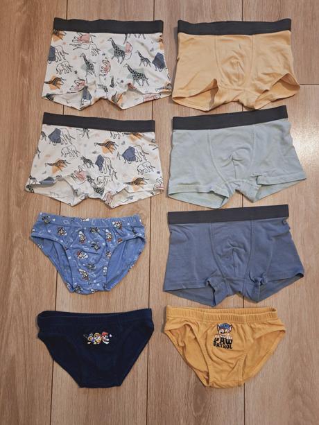 H&m boxerky safari + slipy labková patrola, h&m,104