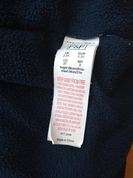 Prechodná modrá bunda, f&f,98