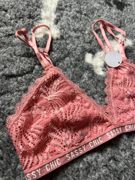 Korálovoružová bralette s čipkou sinsay uplne nová, sinsay,s