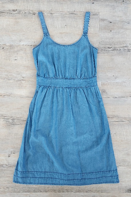 Denimové šaty na ramienka edc, s