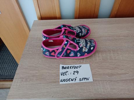 Dievčenské barefoot prezuvky zn.ef veľ.29, 29