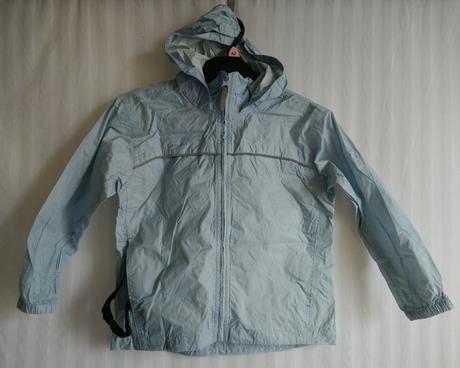 Svetlo modrá nepremokavá prechodná bunda decathlon, decathlon,116