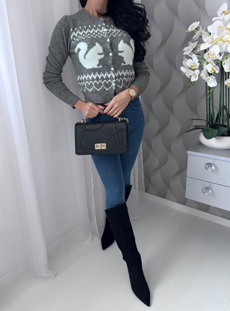 H&m - žakárový sveter, h&m,xs