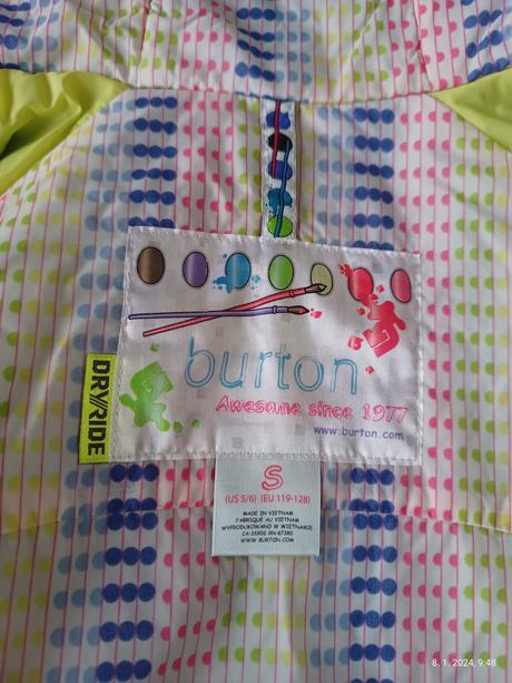 Detska snowboard bunda burton, burton,128