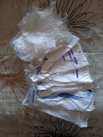 Jednorazové rukavice, l