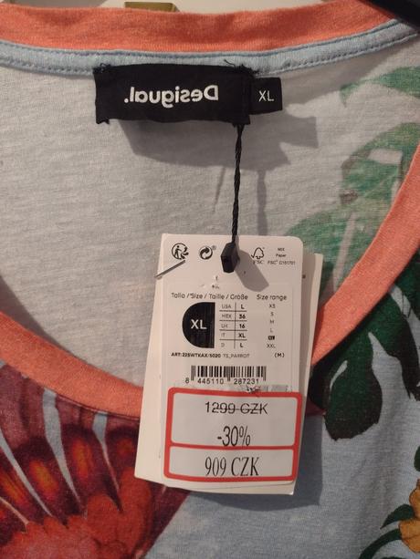 Tričko desigual, veľkosť xl, nové s visačkou., desigual,xl