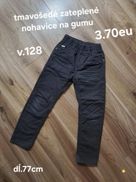 Zateplené nohavice, 128
