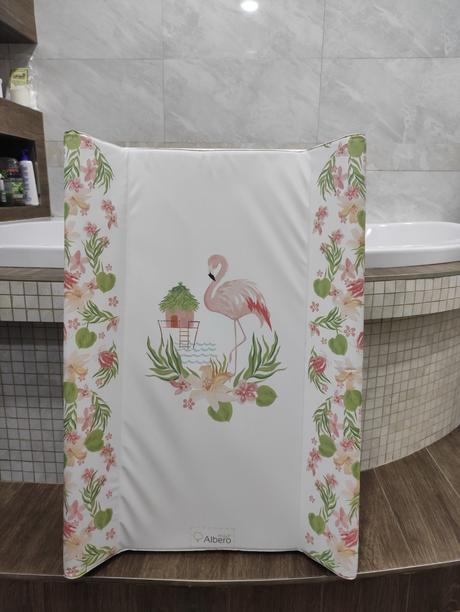 Prebaľovacia podložka s plameniakmi nová, 