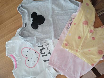 Pískacie body a mikina +legíny na donosenie, 68–80