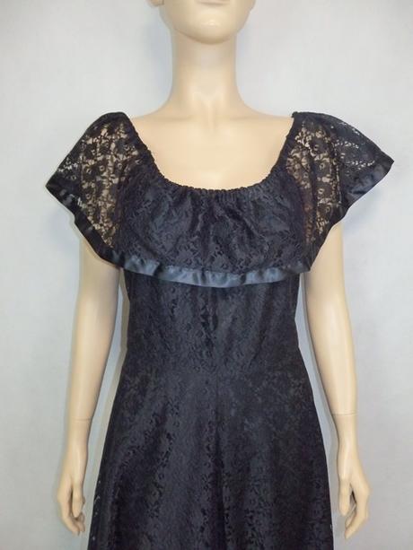 Kvalitné vintage čipkované šaty, c&a,38