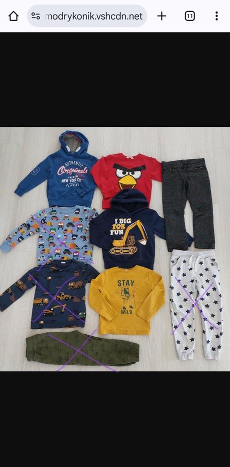 Balík veci pre chlapcov veľkosť 110/116, 104–116