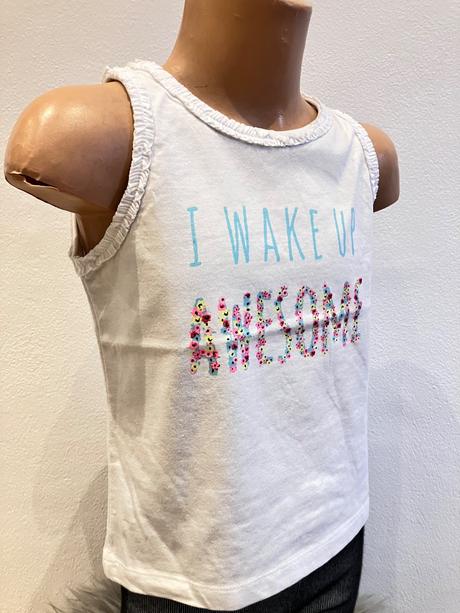 Dievčenské tielko s fodričkami a nápisom  (98-104), cubus,98 / 104