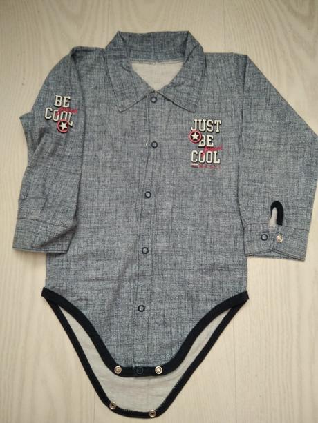 Modré body s dlhým rukávom, 92