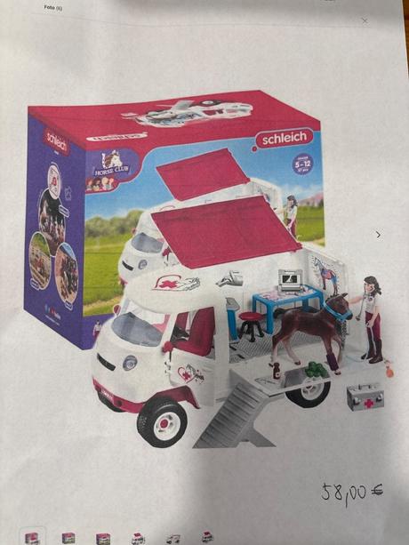 Schleich veterinárna ambulancia s koňom,