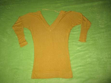 Horčicový-okrový svetrík, reserved,s