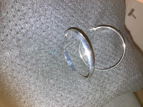 Strieborné náušnice priemer 4.4cm, 