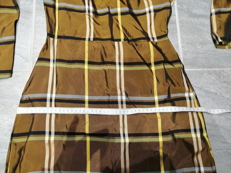 Luxus šaty bsl polyester taft,vs-xs,olivovo zlatá, s