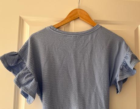 Bledomodré šaty s volánmi, h&m, xs/s, h&m,xs