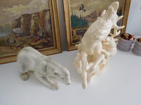 Veľká porcelánová figúrka - medveď polárny,