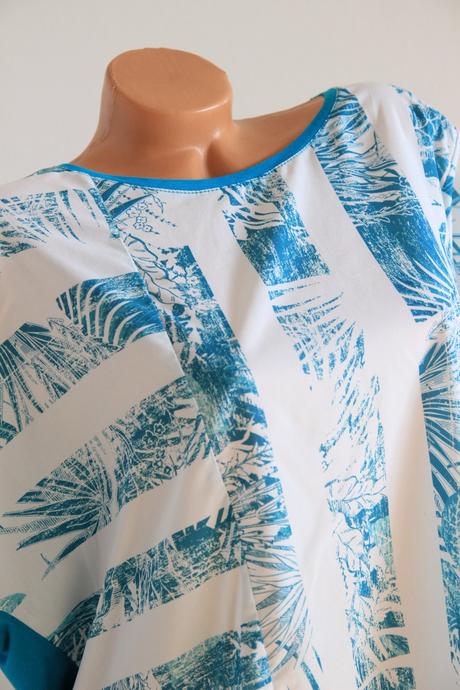 Tyrkysovo biely top, xxl, xxl