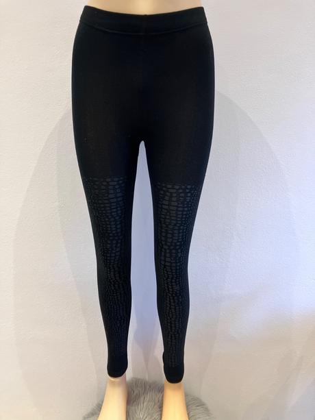 Dámske čierne vzorovné kamašle (s/m), s