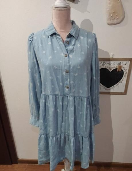 Košeľové riflové šaty, c&a,40